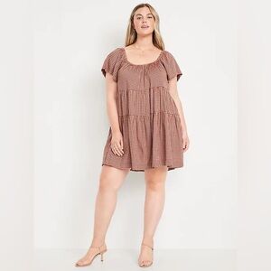 Old Navy Tiered Mini Swing Dress Tiered Babydoll Mini Dress. Size: Large